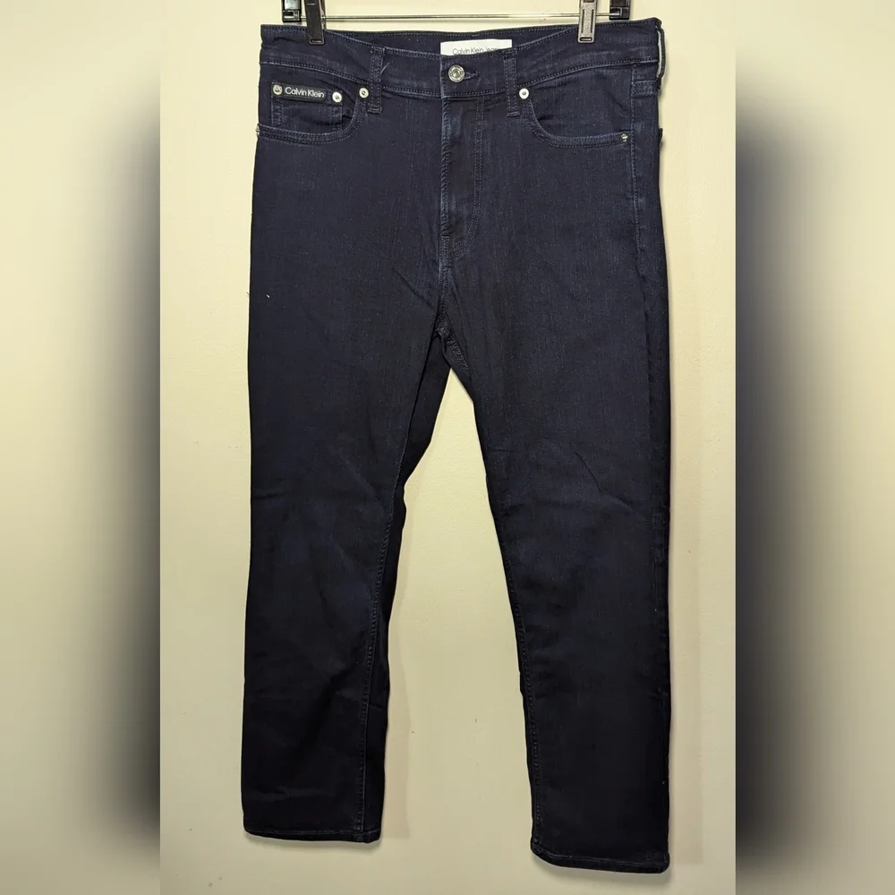 Calvin Klein Straight Leg Jeans Dark Wash Stretch Men's Size 32x30